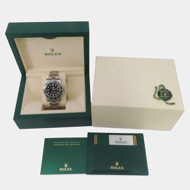 Pre Owned Rolex Submariner 114060 Automatic Black Stainless Steel Men's Wristwatch 40 mm