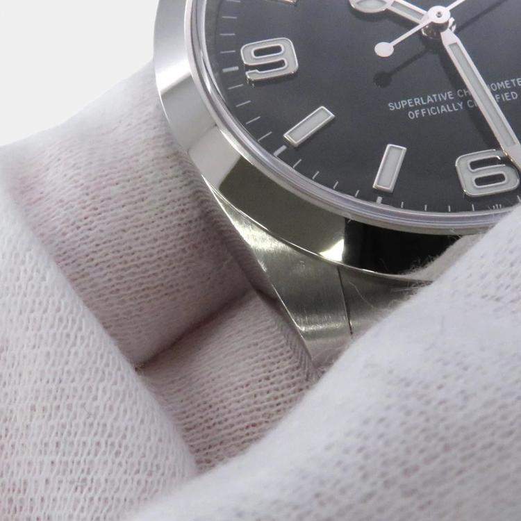 Pre Owned Rolex Explorer 224270 Automatic Black Stainless Steel Men's Wristwatch 40 mm