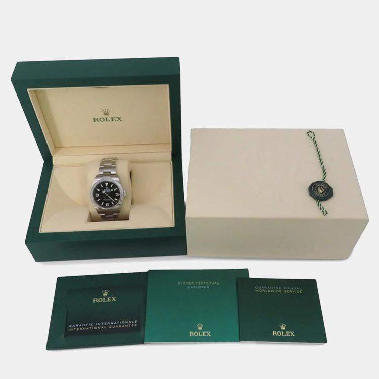 Pre Owned Rolex Explorer 224270 Automatic Black Stainless Steel Men's Wristwatch 40 mm