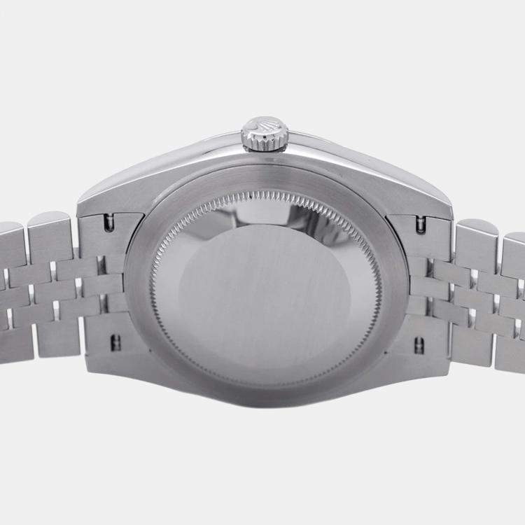 Pre Owned Rolex Datejust 126300 Automatic Grey Stainless Steel Men's Wristwatch 41 mm