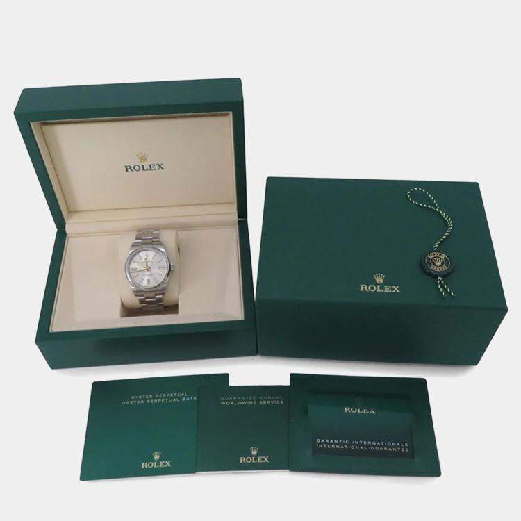 Pre Owned Rolex Oyster Perpetual 134300 Automatic Silver Stainless Steel Men's Wristwatch 41 mm