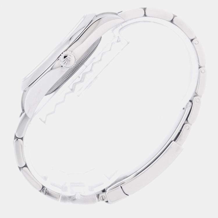 مملوكة مسبقًا ساعة يد رجالية رولكس أويستر بربتشوال 114300 أوتوماتيكية زرقاء ستانلس ستيل 39 ملم