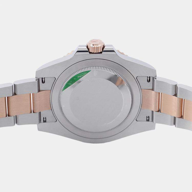 مملوكة مسبقًا ساعة يد رجالية رولكس جي إم تي ماستر 2 126711CHNR أوتوماتيك سوداء ذهب وردي عيار 18 وستيل 40 مم