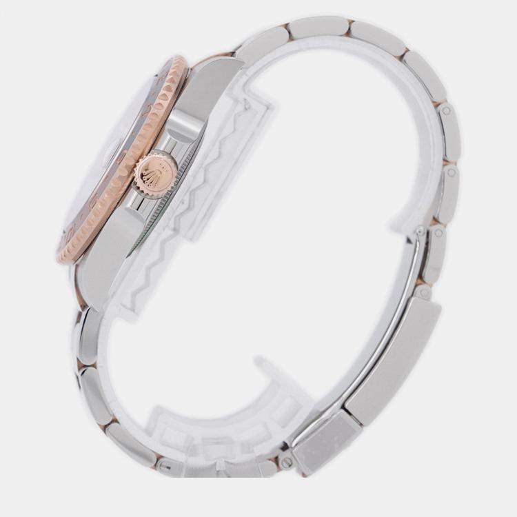 مملوكة مسبقًا ساعة يد رجالية رولكس جي إم تي ماستر 2 126711CHNR أوتوماتيك سوداء ذهب وردي عيار 18 وستيل 40 مم