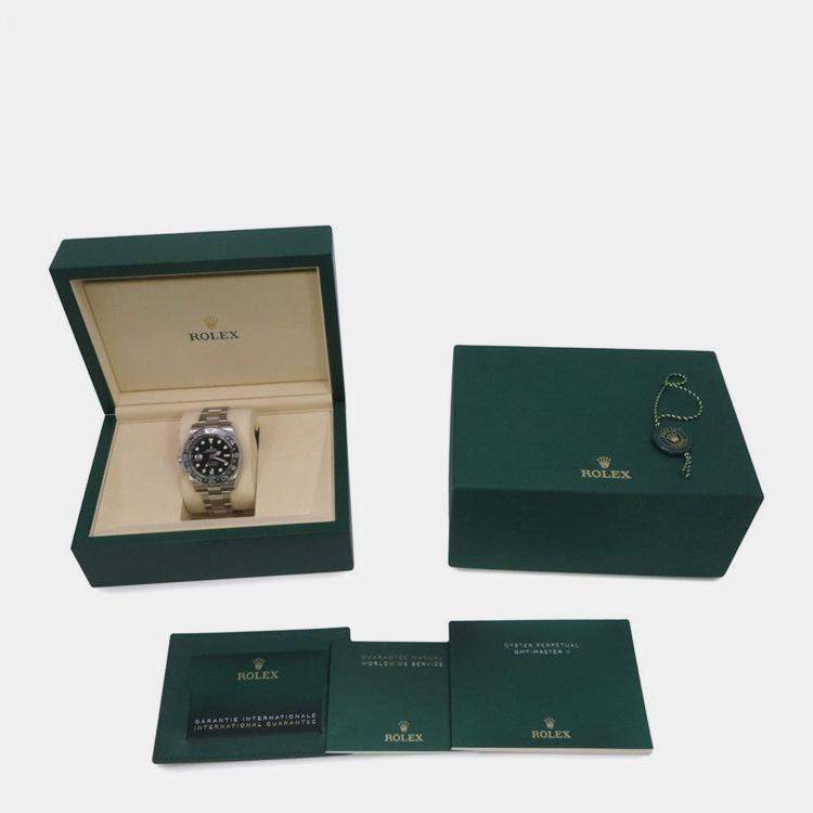 Pre Owned ساعة يد رجالية رولكس جي إم تي ماستر II 126720VTNR أوتوماتيك ستانلس ستيل سوداء 40 مم