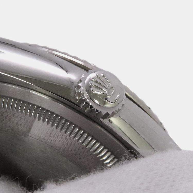 Pre Owned Rolex Datejust 126234 Automatic White 18k White Gold Stainless Steel Men's Wristwatch 36 mm