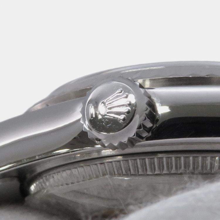 Pre Owned Rolex Oyster Perpetual 77014 Automatic Silver Stainless Steel Men's Wristwatch 31 mm