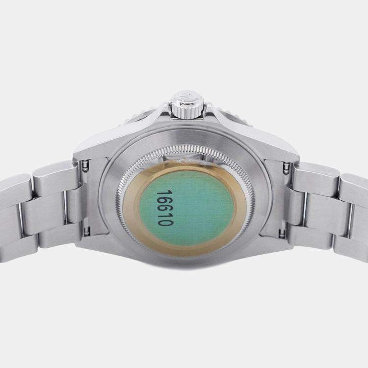 مملوكة مسبقًا Rolex Submariner 16610LV Automatic Black Stainless Steel Men's Wristwatch 40 mm