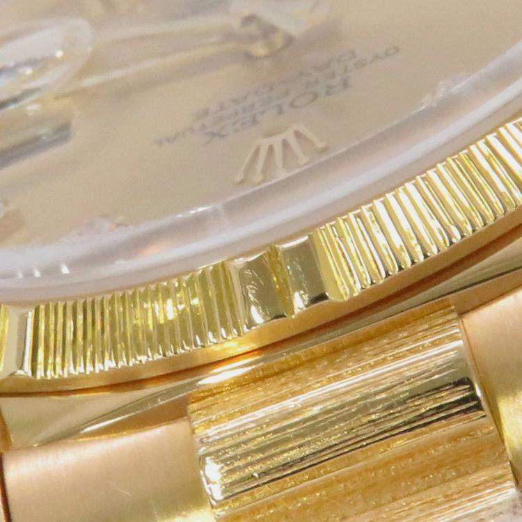 Pre Owned Rolex Day-Date 18248 Automatic Champagne 18k Yellow Gold Men's Wristwatch 36 mm