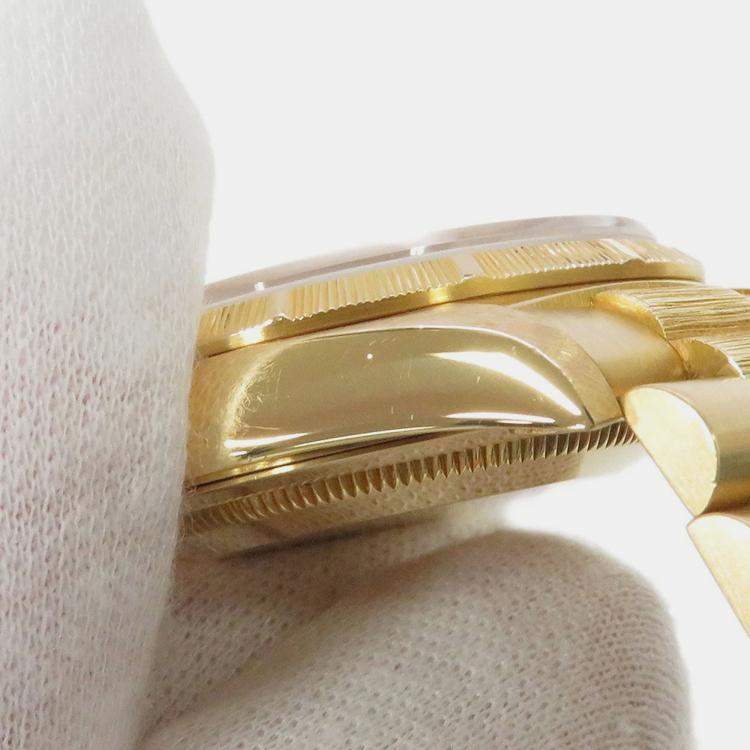 Pre Owned Rolex Day-Date 18248 Automatic Champagne 18k Yellow Gold Men's Wristwatch 36 mm