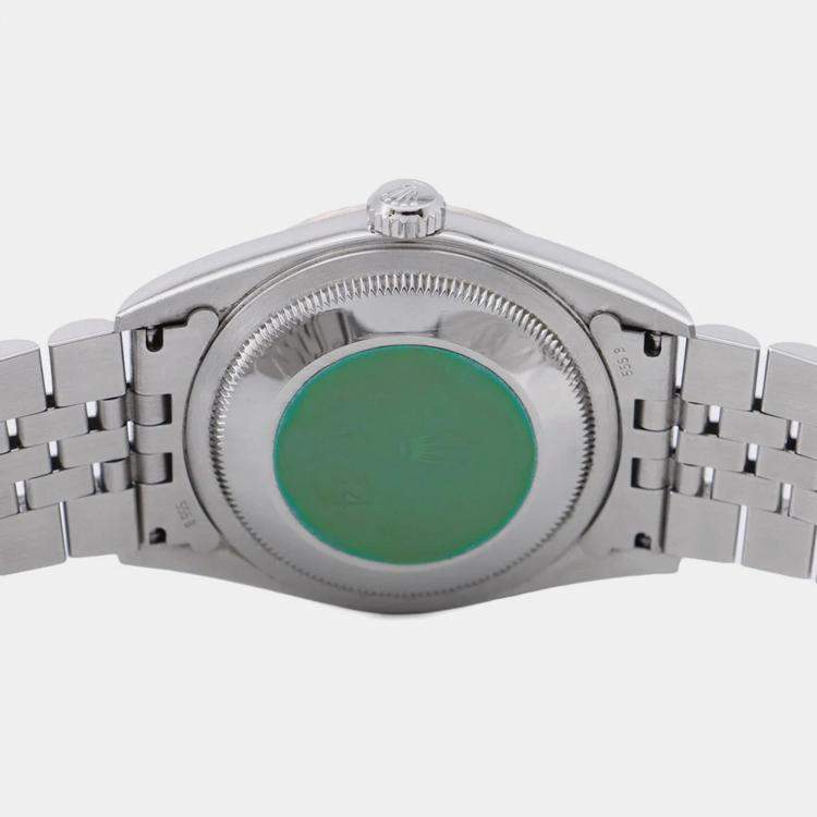 Pre Owned Rolex Datejust 16234G Automatic Sodalite 18k White Gold Stainless Steel Men's Wristwatch 36 mm