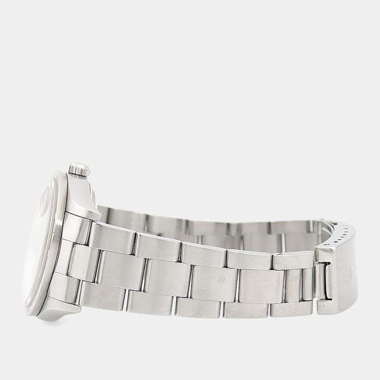 Pre Owned Rolex Date 15210 Automatic Blue Stainless Steel Men's Wristwatch 34mm