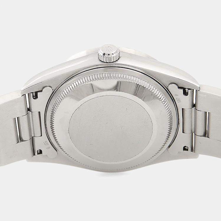 Pre Owned Rolex Date 15210 Automatic Blue Stainless Steel Men's Wristwatch 34mm