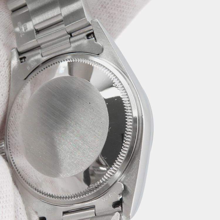 Pre Owned Rolex Air-King 14000M Automatic Blue Stainless Steel Men's Wristwatch 34 mm