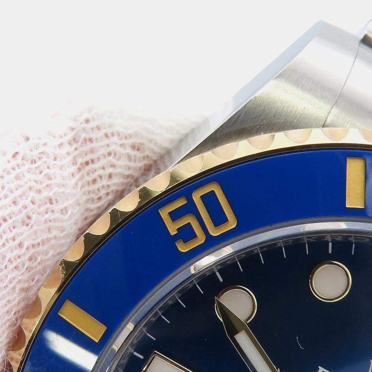 Pre Owned Rolex Submariner 126613LB Automatic Blue 18k Yellow Gold Stainless Steel Men's Wristwatch 41 mm