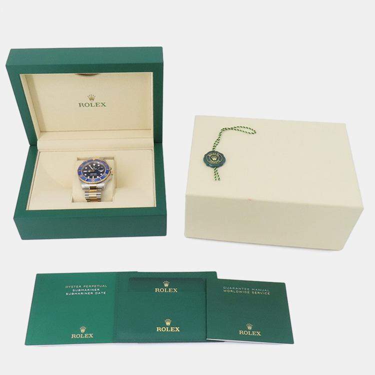 Pre Owned Rolex Submariner 126613LB Automatic Blue 18k Yellow Gold Stainless Steel Men's Wristwatch 41 mm