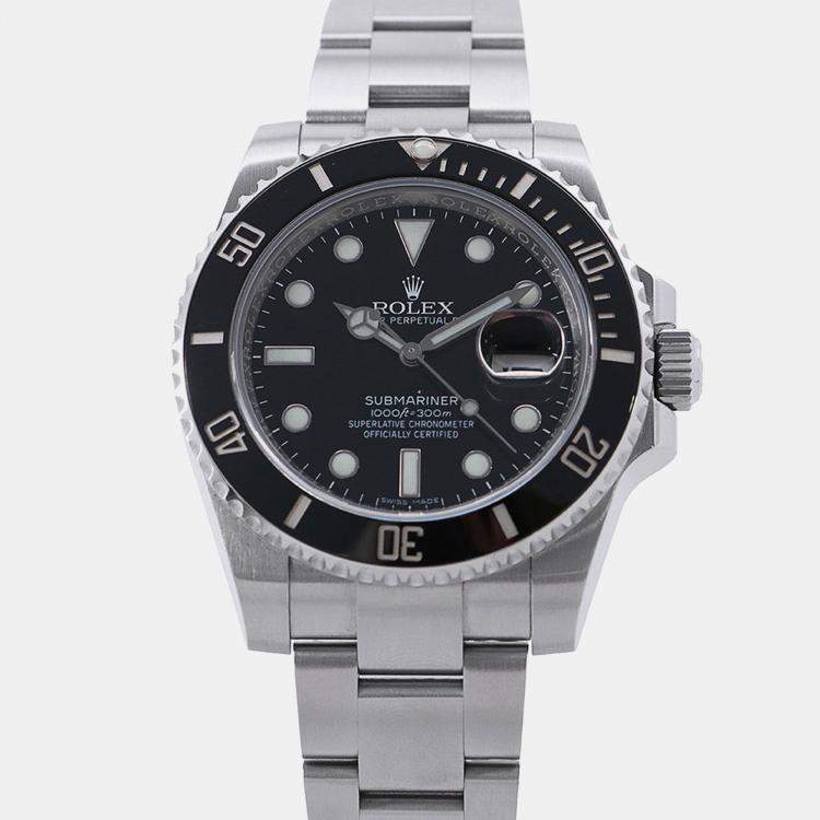 مملوكة مسبقًا Rolex Submariner 116610LN Automatic Black Stainless Steel Men's Wristwatch 40 mm