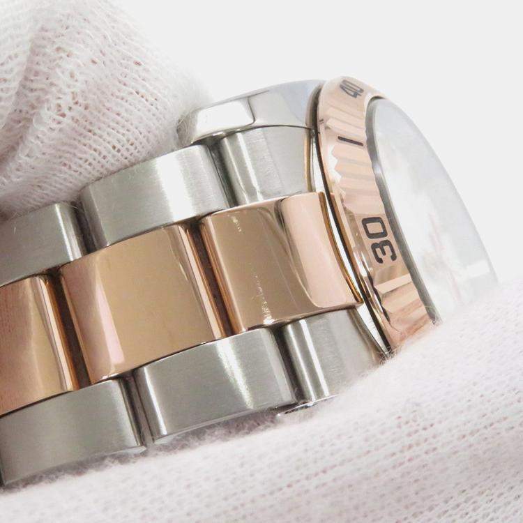 مملوكة مسبقًا Rolex Datejust 116261 Automatic White 18k Rose Gold Stainless Steel Men's Wristwatch 36 mm