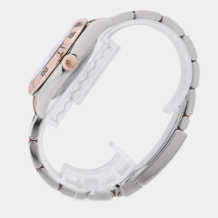 مملوكة مسبقًا Rolex Datejust 116261 Automatic White 18k Rose Gold Stainless Steel Men's Wristwatch 36 mm