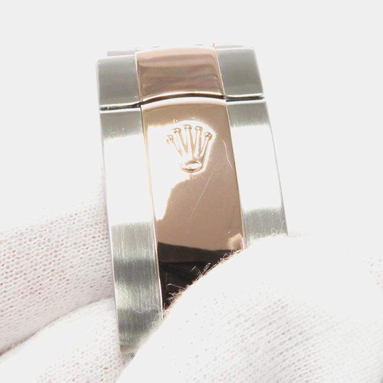 مملوكة مسبقًا Rolex Datejust 116261 Automatic White 18k Rose Gold Stainless Steel Men's Wristwatch 36 mm