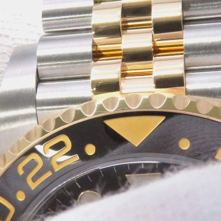 Pre Owned Rolex GMT-Master II 126713GRNR Automatic Black 18k Yellow Gold Stainless Steel Men's Wristwatch 40 mm