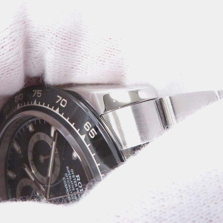 Pre Owned Rolex Cosmograph Daytona 116500LN Automatic Black Stainless Steel Men's Wristwatch 40 mm