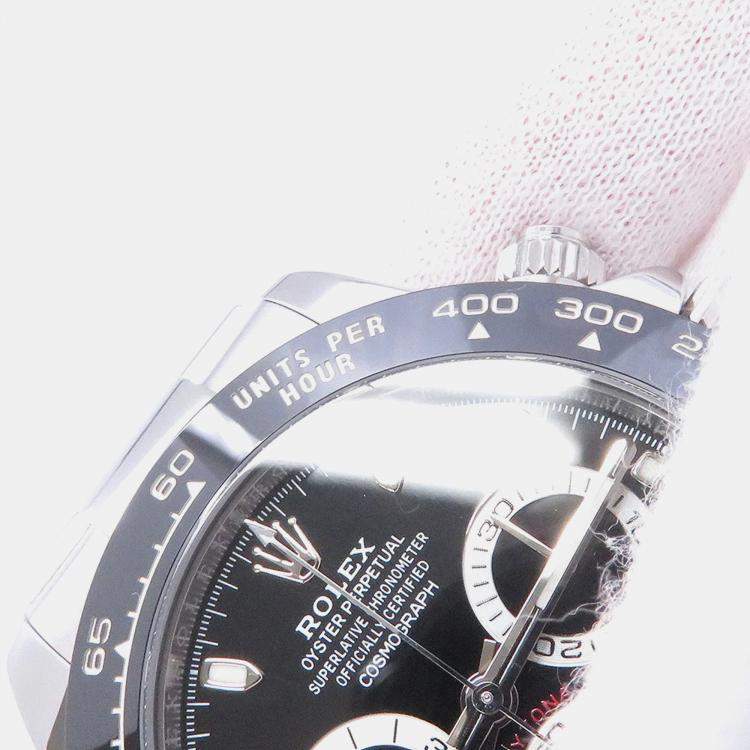Pre Owned Rolex Cosmograph Daytona 116500LN Automatic Black Stainless Steel Men's Wristwatch 40 mm