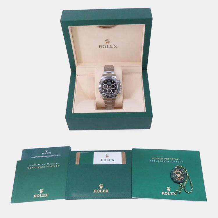 Pre Owned Rolex Cosmograph Daytona 116500LN Automatic Black Stainless Steel Men's Wristwatch 40 mm