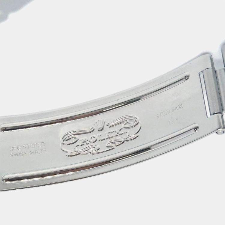 Pre Owned Rolex Air-King 14000 Automatic Pink Stainless Steel Men's Wristwatch 34 mm