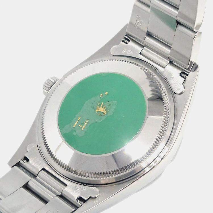 Pre Owned Rolex Air-King 14000 Automatic Pink Stainless Steel Men's Wristwatch 34 mm