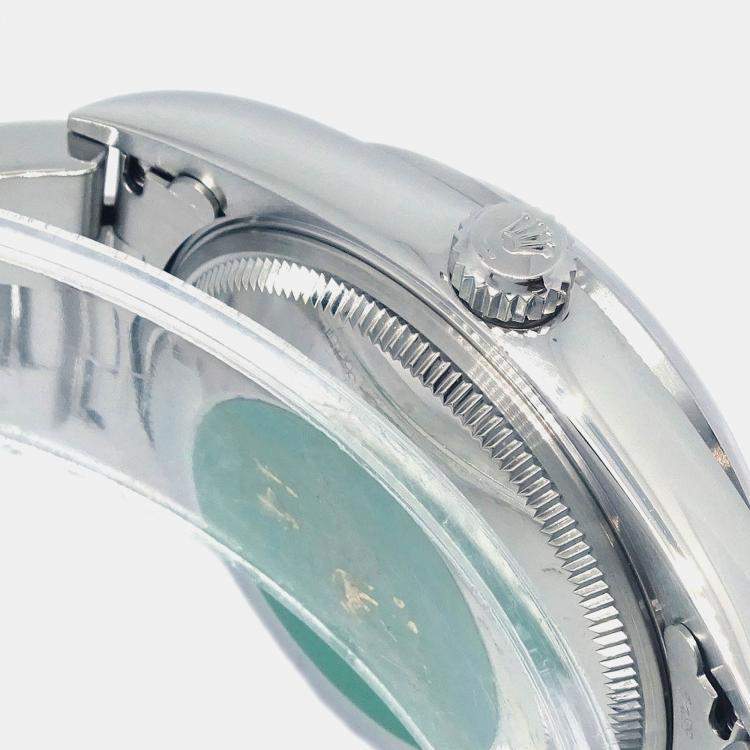 Pre Owned Rolex Air-King 14000 Automatic Pink Stainless Steel Men's Wristwatch 34 mm