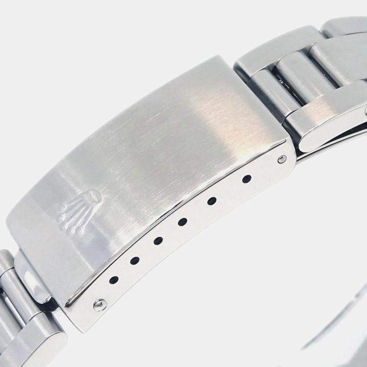 Pre Owned Rolex Air-King 14000 Automatic Pink Stainless Steel Men's Wristwatch 34 mm