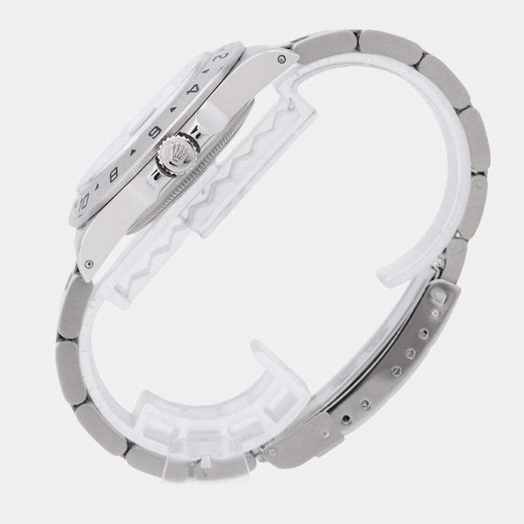 Pre Owned Rolex Explorer II 16570 Automatic Black Stainless Steel Men's Wristwatch 40 mm