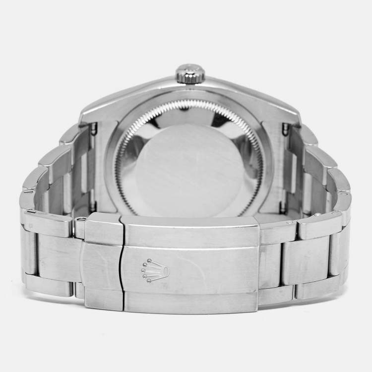 Pre Owned Rolex Oyster Perpetual 116000 Silver Dial Oystersteel Men's Wristwatch 36 mm