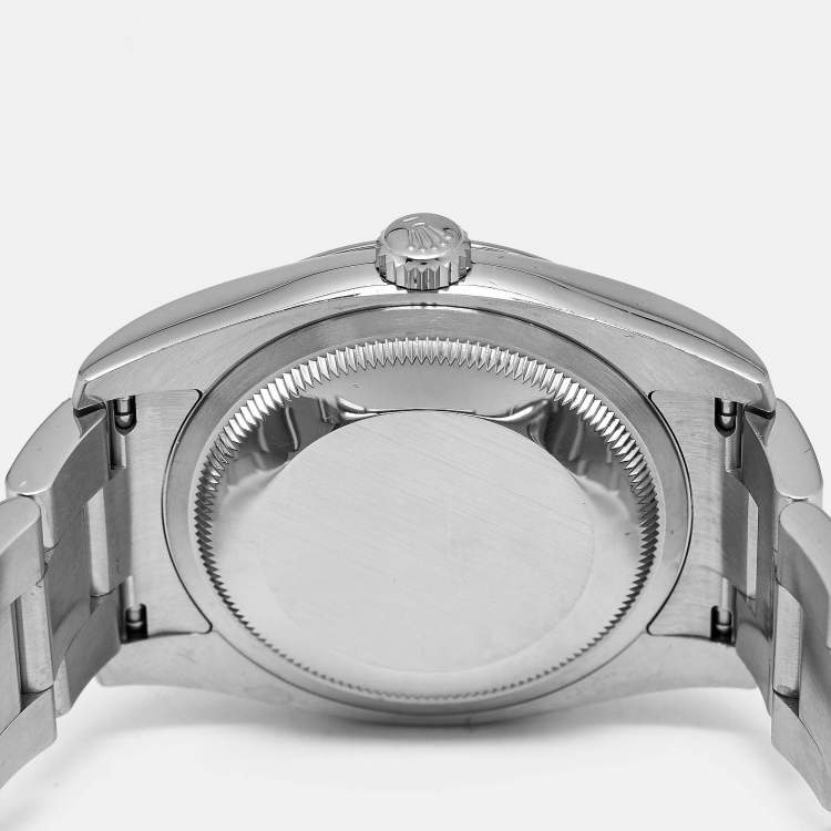 Pre Owned Rolex Oyster Perpetual 116000 Silver Dial Oystersteel Men's Wristwatch 36 mm