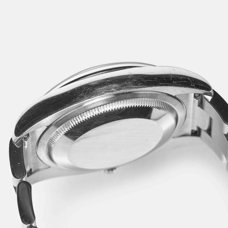 Pre Owned Rolex Oyster Perpetual 116000 Silver Dial Oystersteel Men's Wristwatch 36 mm