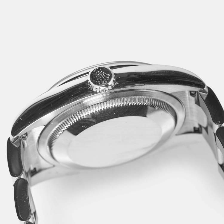 Pre Owned Rolex Oyster Perpetual 116000 Silver Dial Oystersteel Men's Wristwatch 36 mm