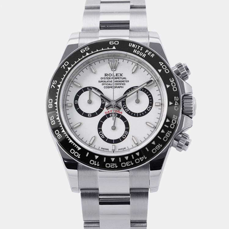 Pre Owned Rolex Cosmograph Daytona 126500LN Automatic White Stainless Steel Men's Wristwatch 40 mm