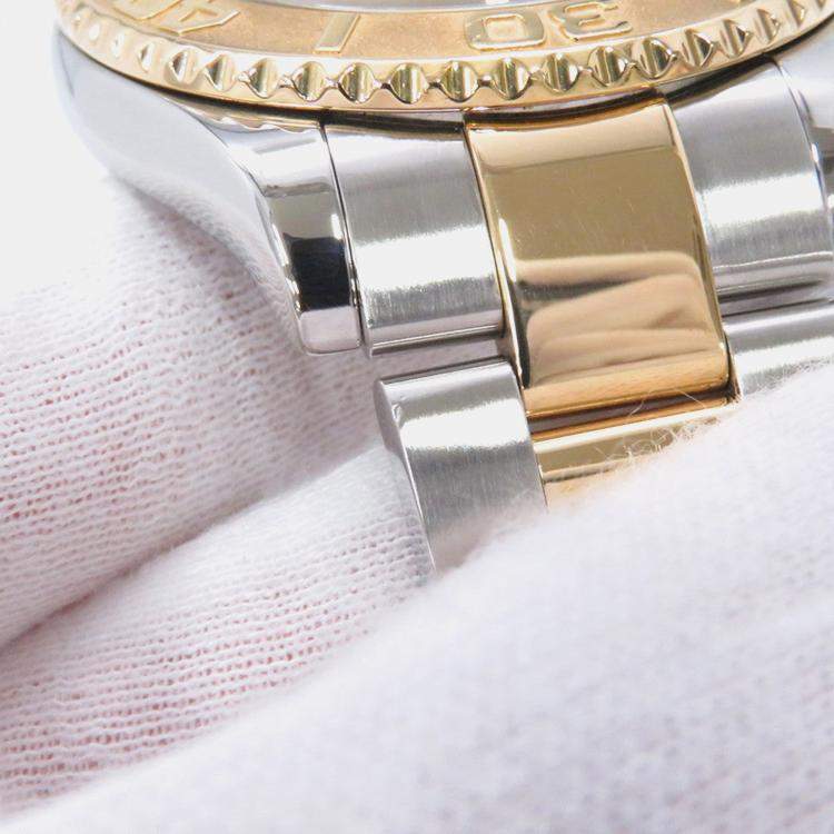 Pre Owned Rolex Yacht-Master 16623NC Automatic Black Shell 18k Yellow Gold Stainless Steel  Men's Wristwatch 40 mm