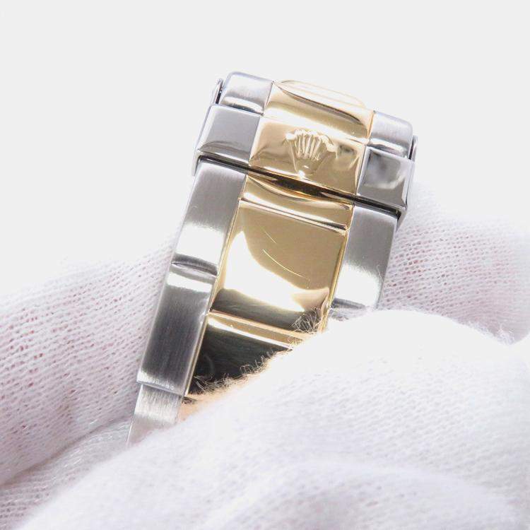 Pre Owned Rolex Yacht-Master 16623NC Automatic Black Shell 18k Yellow Gold Stainless Steel  Men's Wristwatch 40 mm