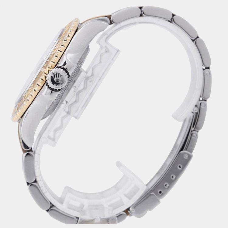 Pre Owned Rolex Yacht-Master 16623NC Automatic Black Shell 18k Yellow Gold Stainless Steel  Men's Wristwatch 40 mm