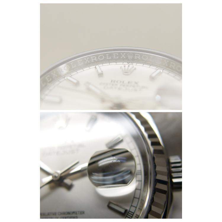 Pre Owned Rolex White 18K White Gold and Stainless Steel Datejust Men's Wristwatch 36MM