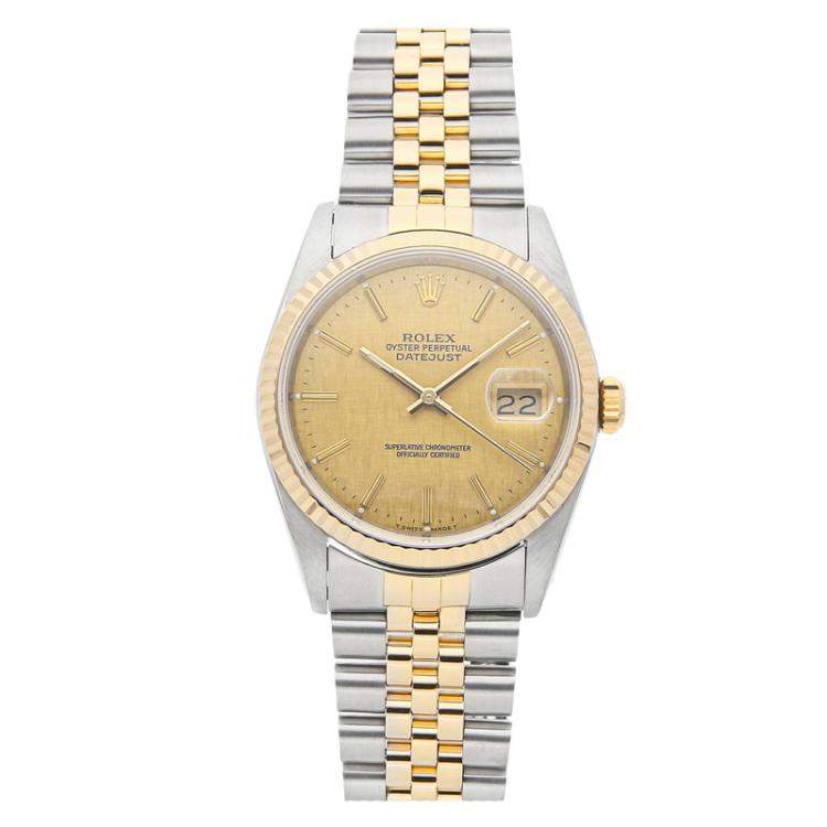 rolex stainless steel gold