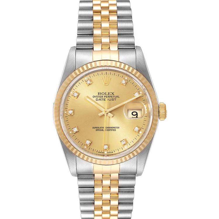 rolex 18k yellow gold