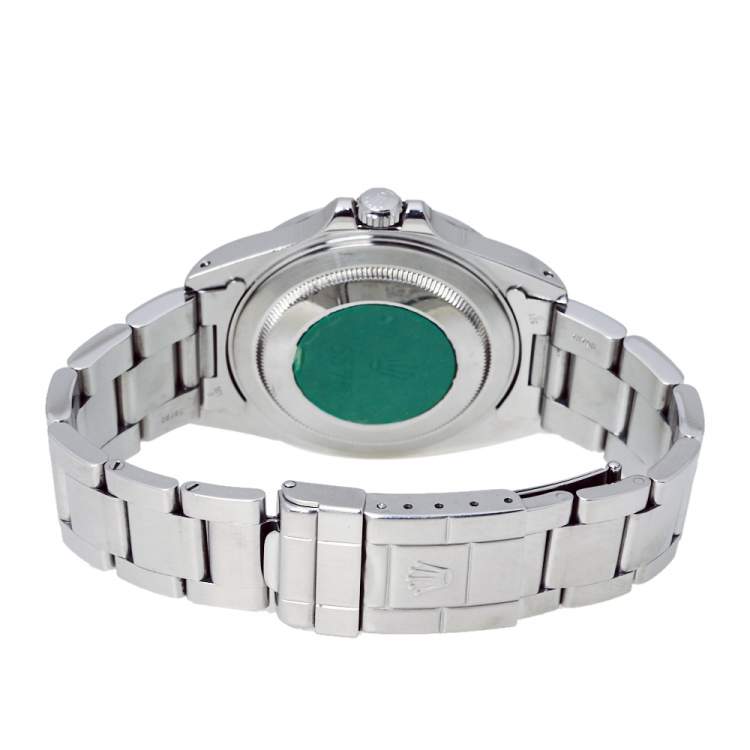 مملوكة مسبقًا Rolex Black Stainless Steel Explorer II 16570 Men's Wristwatch 40 MM