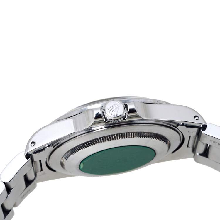 مملوكة مسبقًا Rolex Black Stainless Steel Explorer II 16570 Men's Wristwatch 40 MM