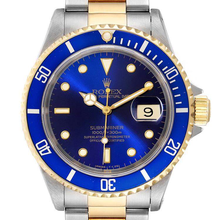 rolex submariner 16613 blue