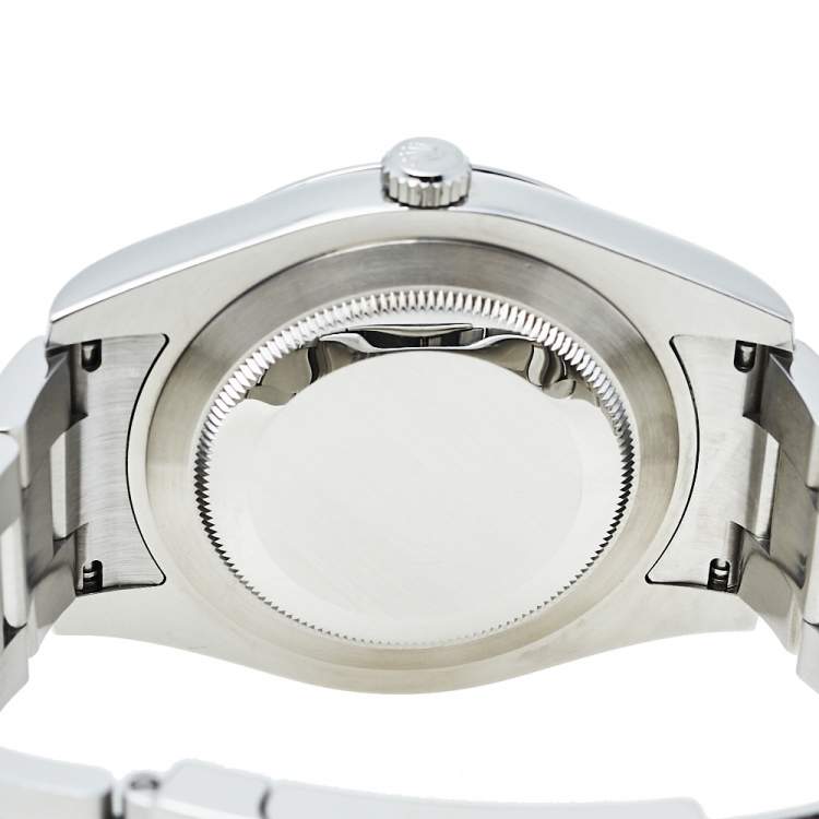 Pre Owned Rolex White Stainless Steel Oyster Perpetual Datejust II 116300 Men's Wristwatch 41 mm