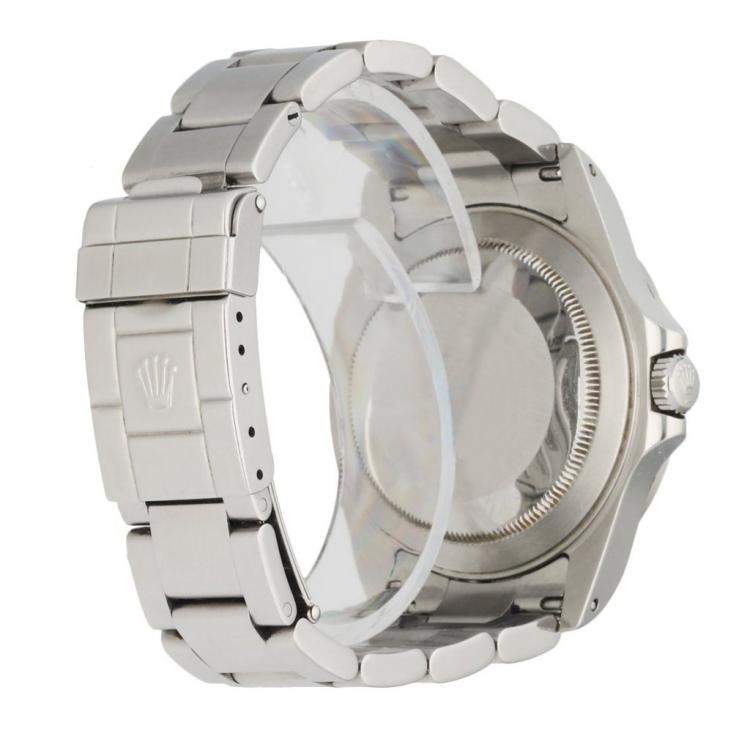 مملوكة مسبقًا Rolex Black Stainless Steel Explorer II 16570 Men's Wristwatch 40 MM