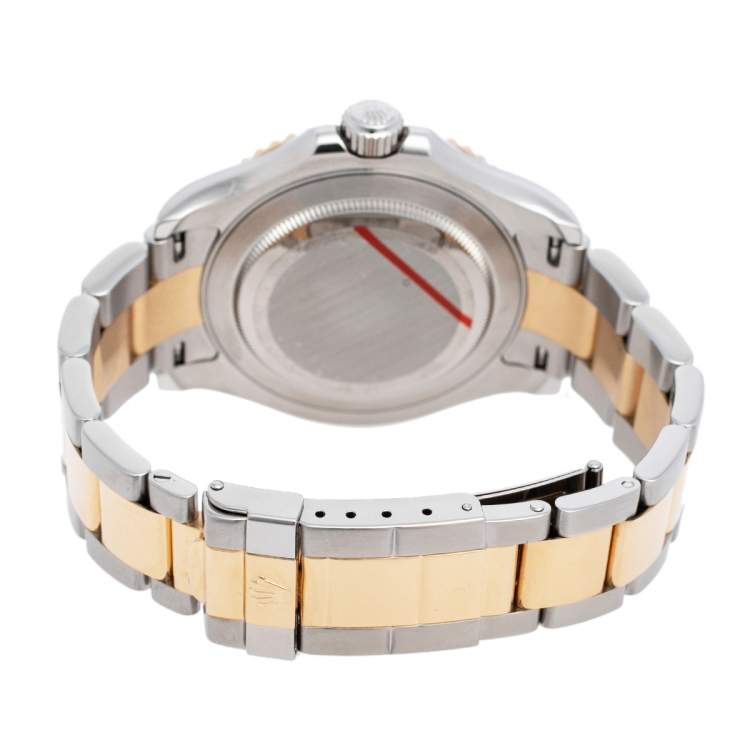 Pre Owned Rolex Blue 18K Yellow Gold & Stainless Steel Yacht-Master 16623 Automatic Men's Wristwatch 40 mm